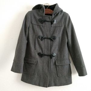 Peacoat Pea Coat Gray Toggle Buttons Wool Size Small Chest 36"